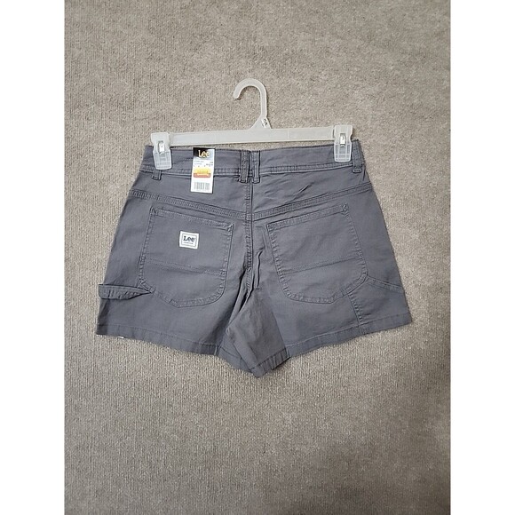 Lee Legendary Carpenter Shorts Womens 6 Gray Hammer Loop Cotton Stretch NEW - Picture 5 of 9